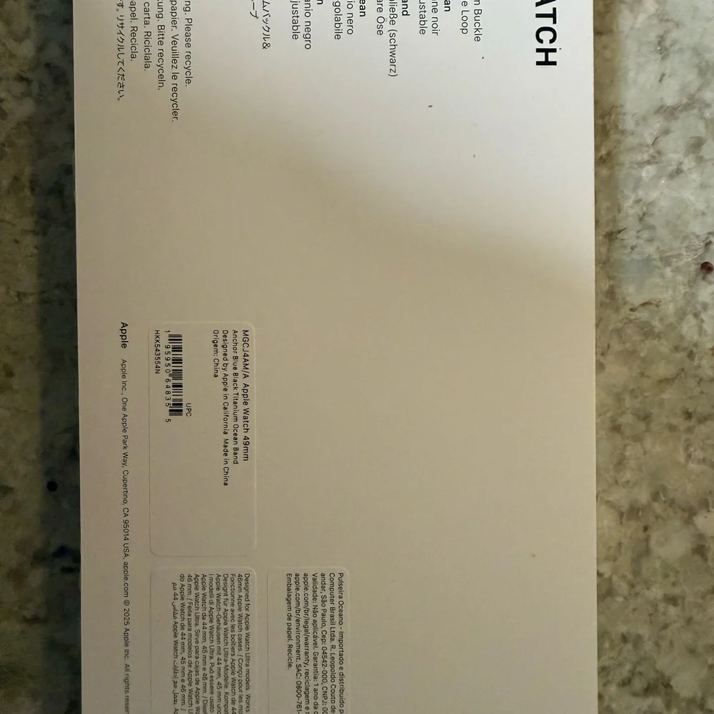 Apple Watch Band 49mm: Anchor Blue Black Titanium Ocean Band - Picture 2 of 6